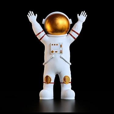 Figurine of the astronaut plaster cast