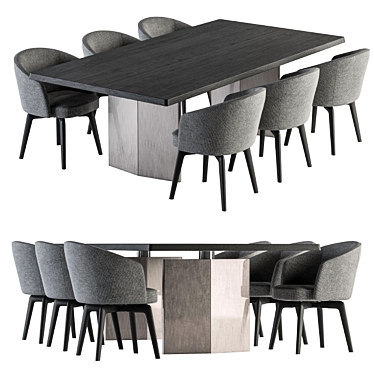 Elegant Minotti Dinning Table 3D model image 1 
