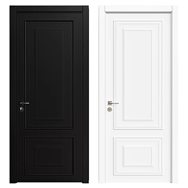 Sleek Interior Door 3D model image 1 