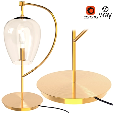 Elegant Crystal Lamp 3D model image 1 