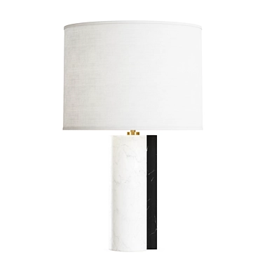 Title: Canaan Shift Table Lamp: Graphic Elegance for Any Space 3D model image 1 