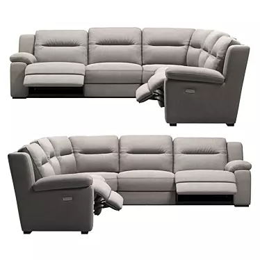 Premium Recliner Section Sofa 3D model image 1 