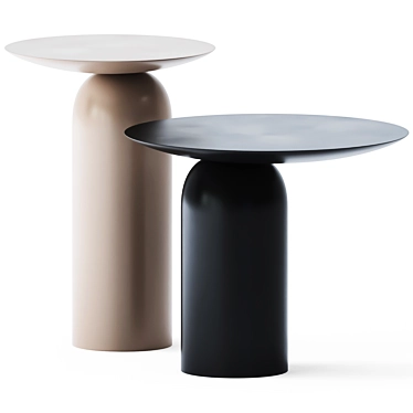 Disco Metal Side Table: Sleek and Stylish 3D model image 1 