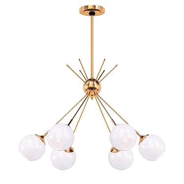  6-Light Modern Mobile Chandelier 3D model image 1 