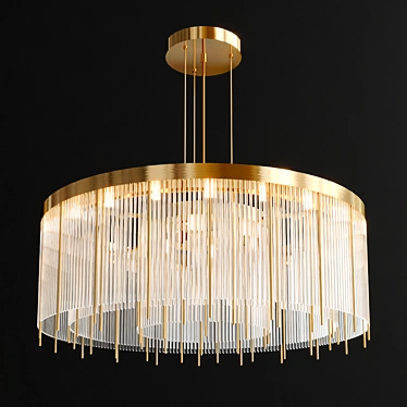 Elegant Brass Pendant Lamp: PHARO 3D model image 1 