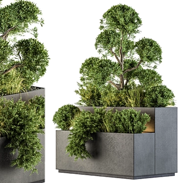 Nature's Oasis: Outdoor Plant Box 3D model image 1 