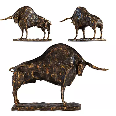 Elegant Toro Sculpture 3D model image 1 