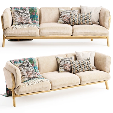 Stanley Luxe 3-Seater Sofa 3D model image 1 