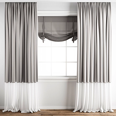 Premium Curtain | High-Quality Model 3D model image 1 