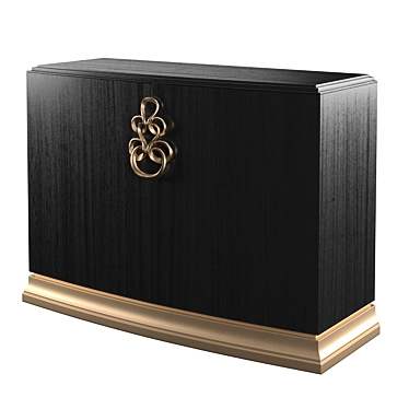 Serpens Oak Cabinet: Stylish and Functional 3D model image 1 