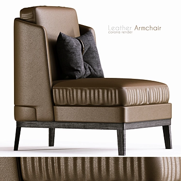 Luxury Leather Armchair: Corona Render 5 & 3DSMax 2014 3D model image 1 