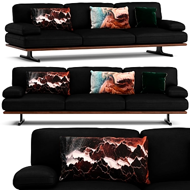 Elegant Envergure Sofa: Luxurious & Spacious 3D model image 1 