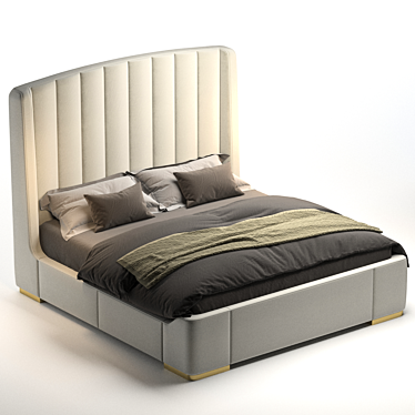 Italian Galimberti Nino Bed: Zaffiro Alto 180 3D model image 1 