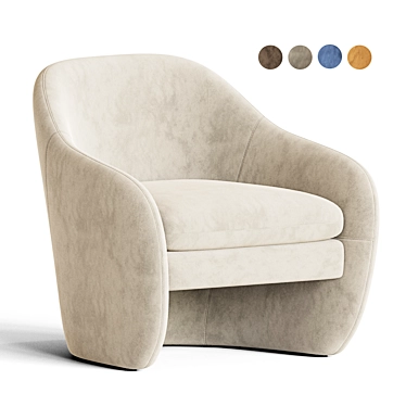 Pavia Lounge Chair: Modern Elegance for Ultimate Comfort 3D model image 1 