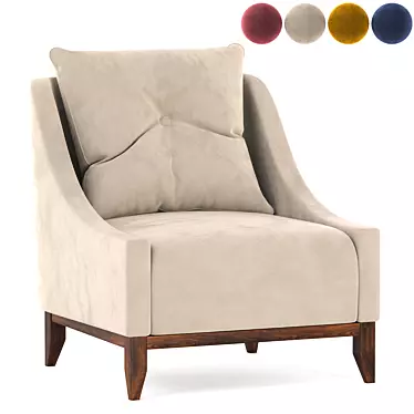 Royal Park Vintage Armchair 3D model image 1 