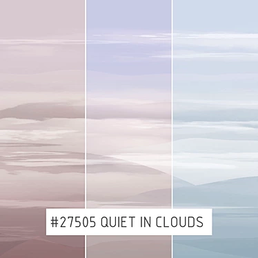 Title: Quiet Clouds: Eco-Embossed Wallpapers 3D model image 1 