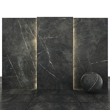 Gray Stone Marble Slabs & Floor Tiles 3D model image 1 