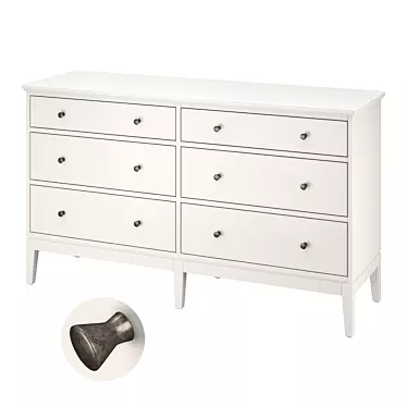 Efficient Storage: IDANÄS 6-Drawer Chest by IKEA 3D model image 1 