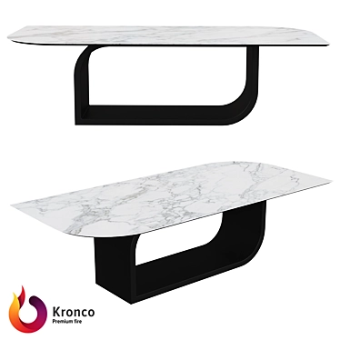 Kronco Ziro: Stylish ceramic dining table 3D model image 1 