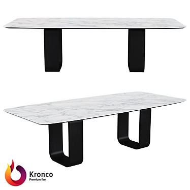 Kronco Omen: Elegant Ceramic Dining Table 3D model image 1 