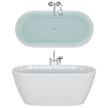 Modern Duravit D-NEO Bathtub 3D model image 1 