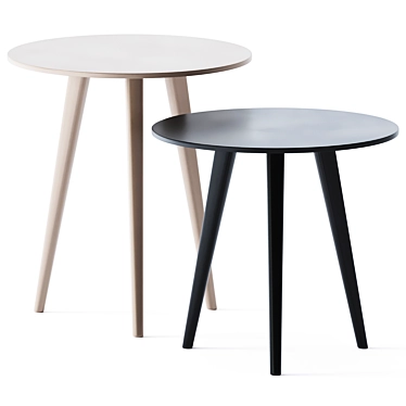 Elegant Trio Coffee Table 3D model image 1 