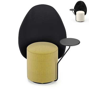 Compact LOOMI Armchair by Opinion Ciatti 3D model image 1 