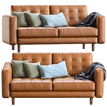 Luxurious Landskrona Leather Sofa 3D model image 1 
