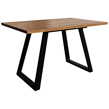 Versatile Oberon Extendable Dining Table 3D model image 1 