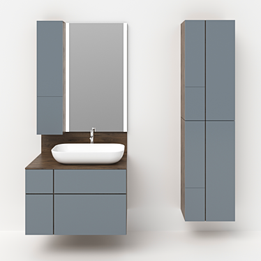 Aquaton Michelle: Complete Bathroom Furniture Set 3D model image 1 
