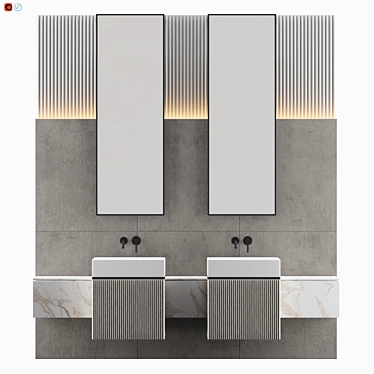 Andrei White Bathroom Design 3D model image 1 