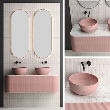 Sleek Bathroom Set 09 - Modern Design 3D model image 1 
