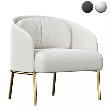 PONCHO Modern Armchair 3D model image 1 