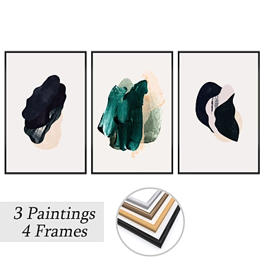 Title: Versatile Set of Wall Paintings 3D model image 1 