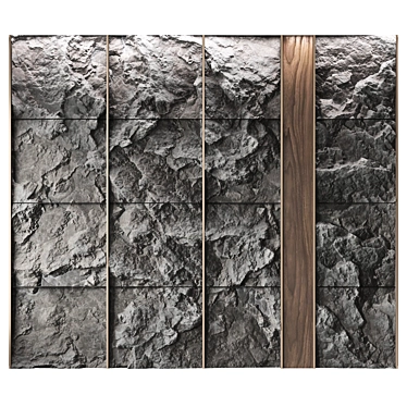 Rock Panel Wall Décor 3D model image 1 