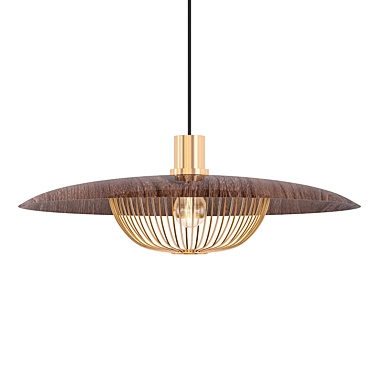 RANN Caged Wooden Pendant 3D model image 1 