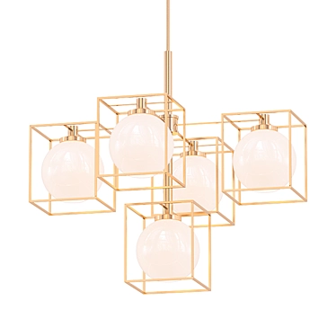 Elegant 5-Light Chandelier 3D model image 1 