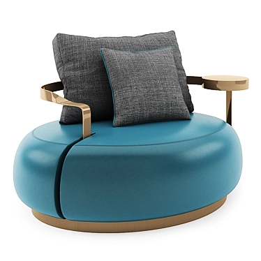 Botero Armchair: Sumptuous Comfort 3D model image 1 