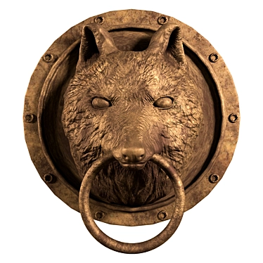 Wolf Head Pendant: Lowpoly PBR 3D model image 1 