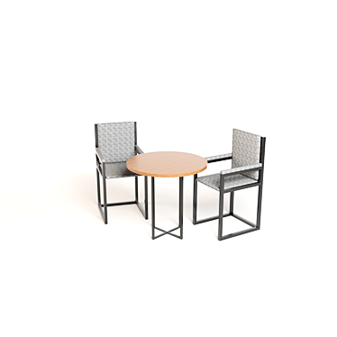 Modish Table Chair Set 3D model image 1 