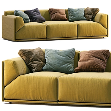 Bacon-inspired Meridiani Sofa: Modern, Stylish and Comfortable 3D model image 1 