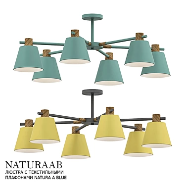 NATURA A BLUE Textile Pendant 3D model image 1 