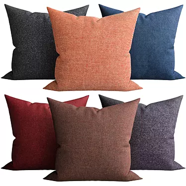 Elegant Home Décor Pillows 3D model image 1 