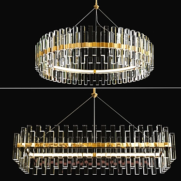 Phoebe Crystal LED Chandelier 3D model image 1 