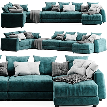 Sophisticated Trussardi Liam Sofa 3D model image 1 