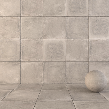 Flaviker x20 Backstage Ash 80x80: Versatile Wall and Floor Tiles 3D model image 1 