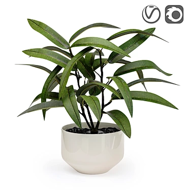 Realistic FEJKA Oleander - Artificial Plant & Pot 3D model image 1 