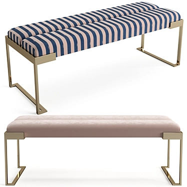 Luxurious Fendi Lambert Bench - Elegant and Exquisite 3D model image 1 