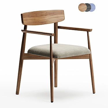 Elegant Claretta Armchair 3D model image 1 