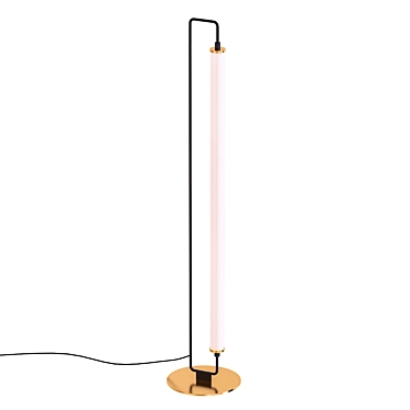 Sleek Metal Floor Lamp 3D model image 1 
